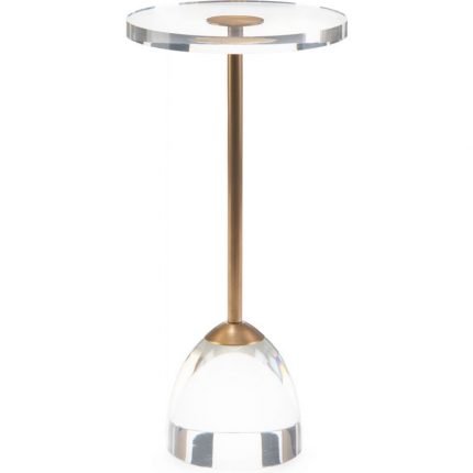 Brass and Acrylic Martini Side Table - #OSI-104