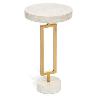 Brass and Marble Martini Table