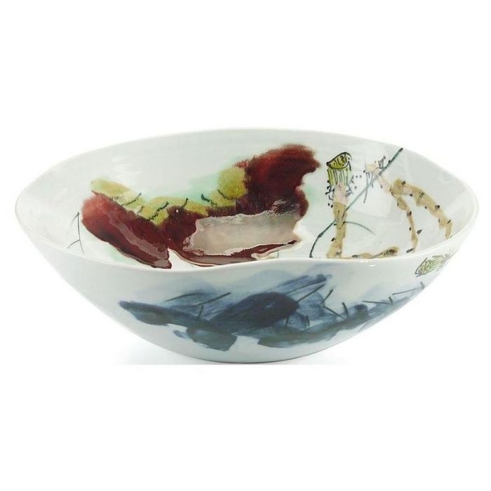 Curled-Rim Porcelain Bowl