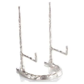 Giacometti Plate Stand in Nickel