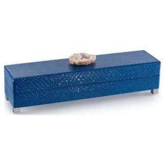 Indigo Blue Box with Stone Accent