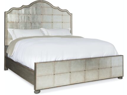 Arabella King Mirrored Panel Bed