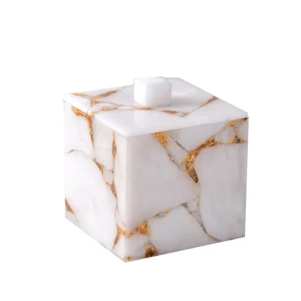 TAJ MILKY GOLD SQUARE CONTAINER