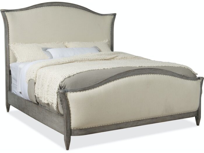 Ciao Bella Cal King Upholstered Bed- Speckled Gray